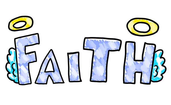 Цифрова Ілюстрація Логотипу Faith — стокове фото