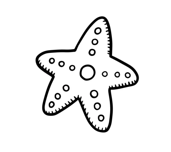 Digital Illustration Cartoon Starfish Doodle — 스톡 사진