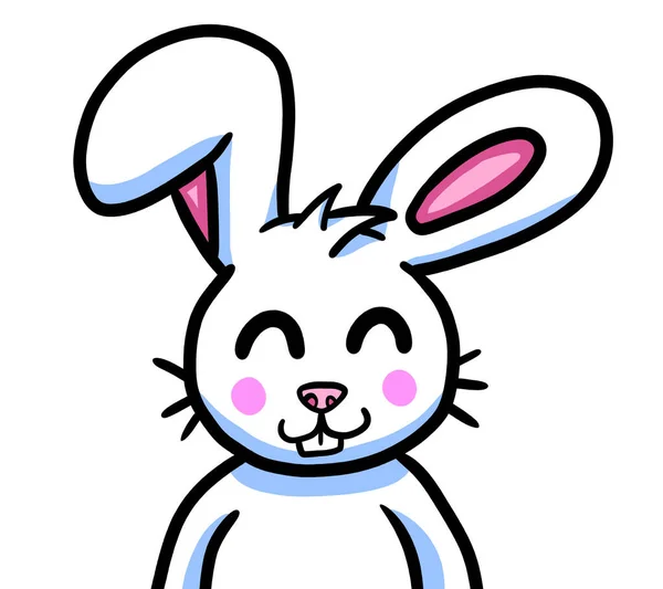 Digital Illustration Adorable Easter Bunny — Stock Photo, Image