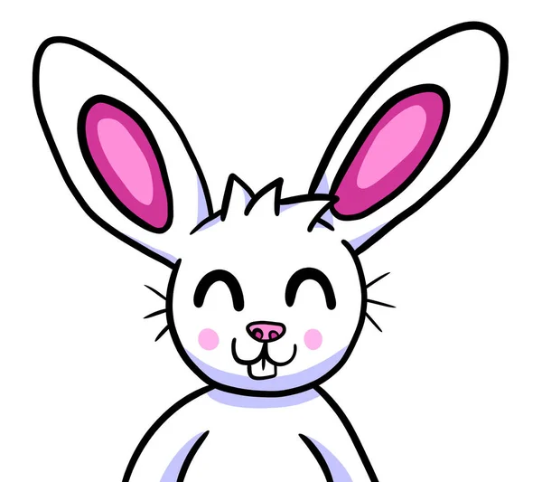 Digital Illustration Adorable Easter Bunny — Photo