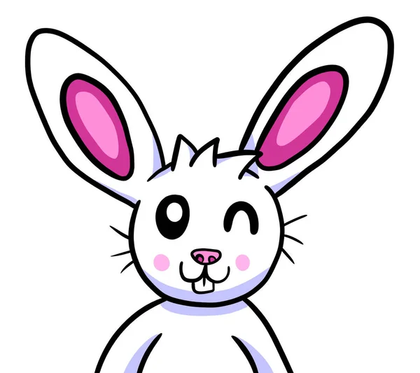 Digital Illustration Adorable Easter Bunny — Photo