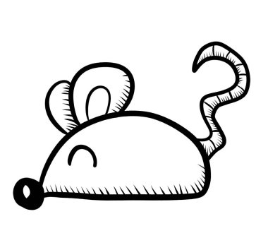 Digital illustration of a mouse doodle