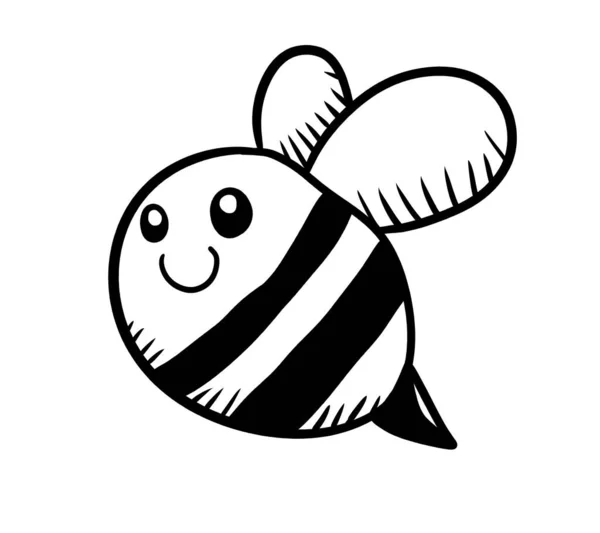 Digital Illustration Bee Doodle — Stockfoto