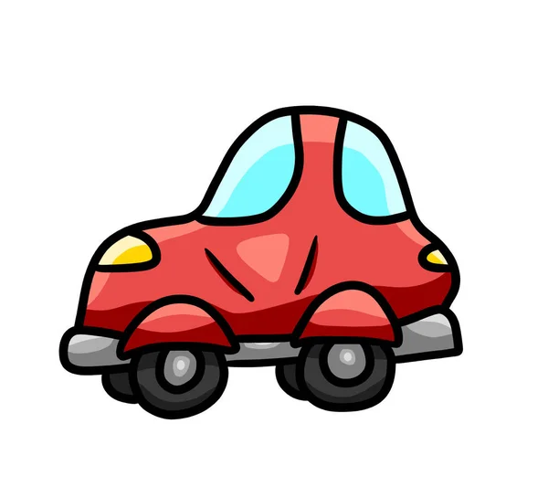 Digital Illustration Red Toy Car — ストック写真