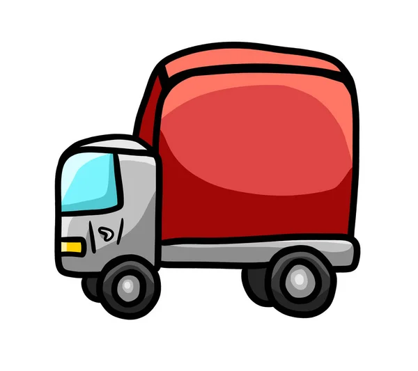 Digital Illustration Red Toy Truck — стоковое фото