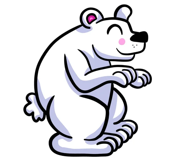 Digital Illustration Adorable Polar Bear — Foto de Stock