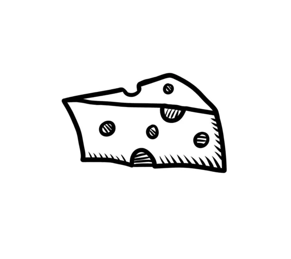 Digital Illustration Cheese Doodle — Stock Photo, Image