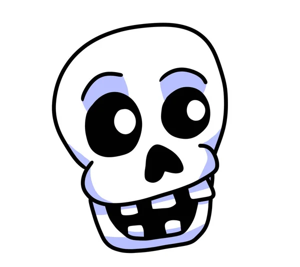 Digital Illustration Creepy Halloween Skull — Zdjęcie stockowe