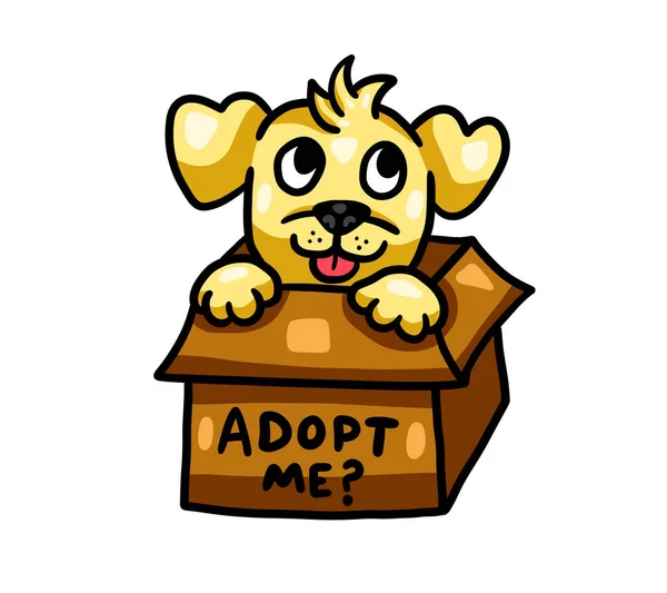 Digital Illustration Adorable Dog Wanting Adopted — Stock fotografie
