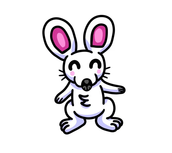 Digital Illustration Adorable Easter Bunny — Photo