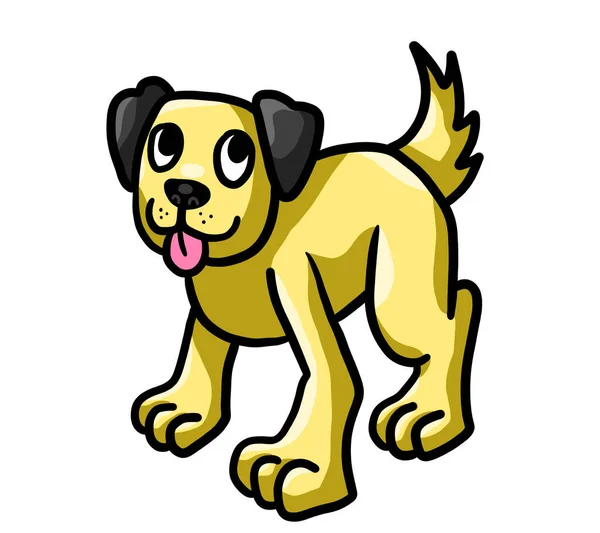 Digital Illustration Happy Dog — 스톡 사진