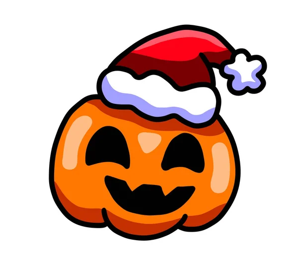 Digital Illustration Adorable Happy Christmas Pumpkin — ストック写真