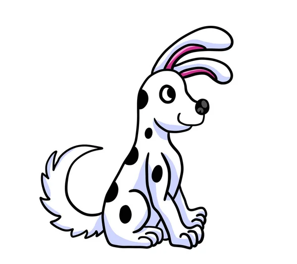 Цифровая Иллюстрация Очаровательной Счастливой Собаки — стоковое фото