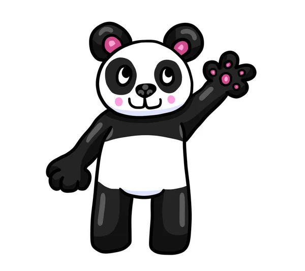 Digital Illustration Cute Little Panda — Fotografia de Stock