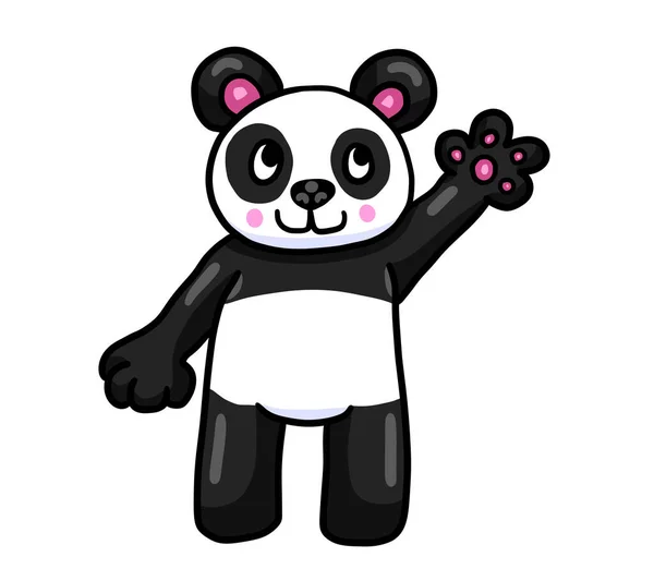 Digital Illustration Cute Little Panda — Foto Stock