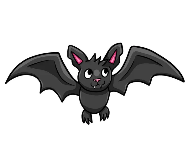 Digital illustration of an adorable Halloween bat