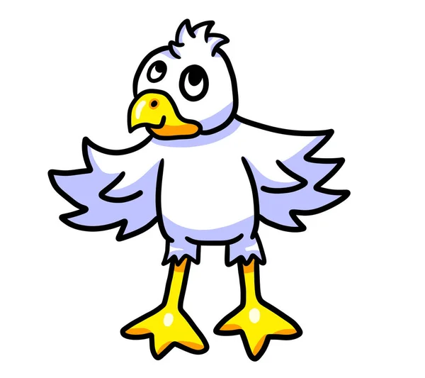 Digital Illustration Adorable Happy Bird — Stok fotoğraf