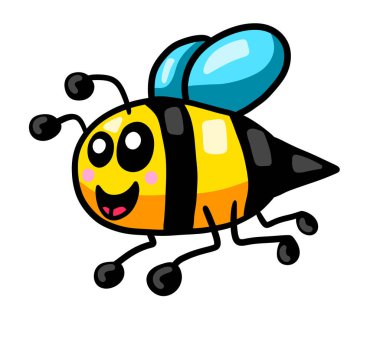 Digital illustration of a adorable little bee
