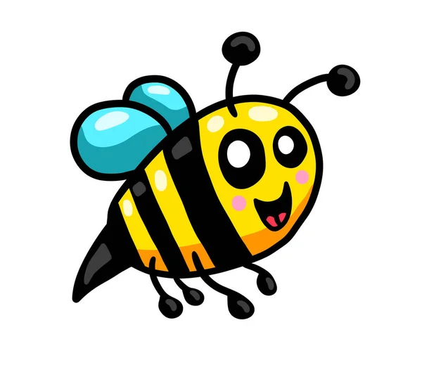 Digital Illustration Adorable Little Bee — ストック写真