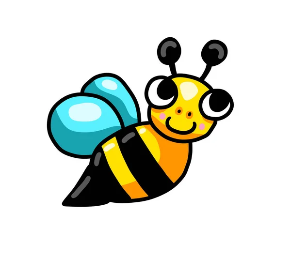 Digital Illustration Adorable Little Bee — Stok fotoğraf