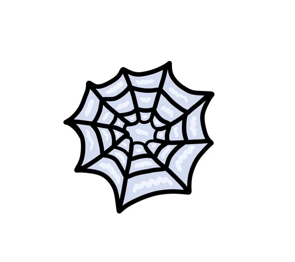 Digital Illustration Cartoon Creepy Halloween Spiderweb — Stock fotografie