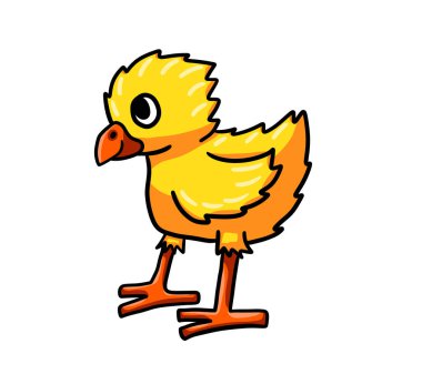 Digital illustration of a happy little chick