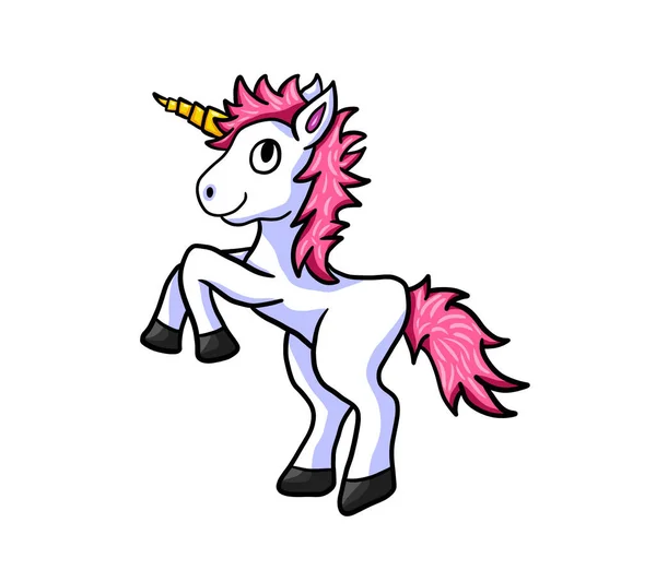 Digital Illustration Happy Little Unicorn — Stock Fotó