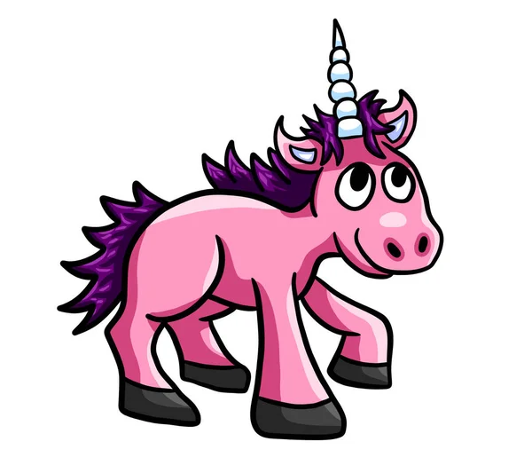 Digital Illustration Happy Little Unicorn — Foto Stock