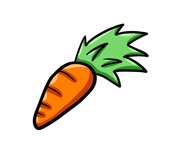 Digital Illustration Cartoon Carrot — Stok Foto