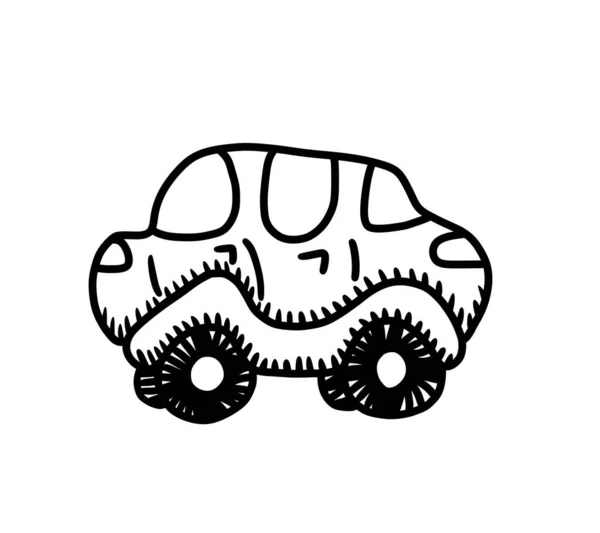 Digital Illustration Cartoon Car Doodle — 스톡 사진