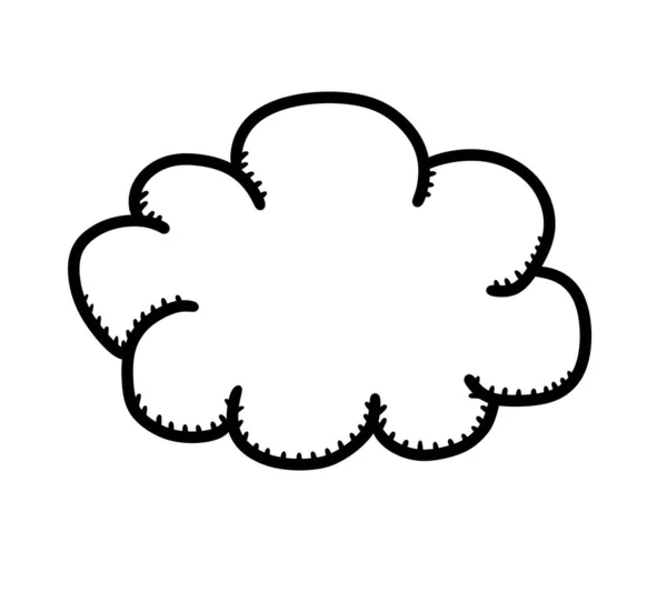Цифрова Ілюстрація Мультяшної Хмарної Каракулі — стокове фото