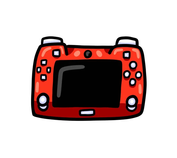 Digital Illustration Cartoon Red Handheld Console — Stockfoto