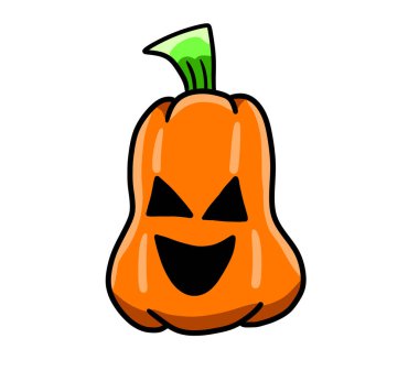 Digital illustration of a creepy Halloween Pumpkin