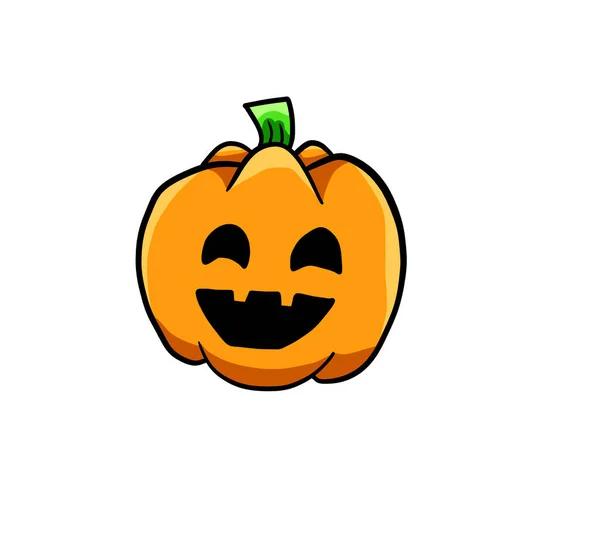 Digital Illustration Creepy Halloween Pumpkin — Zdjęcie stockowe