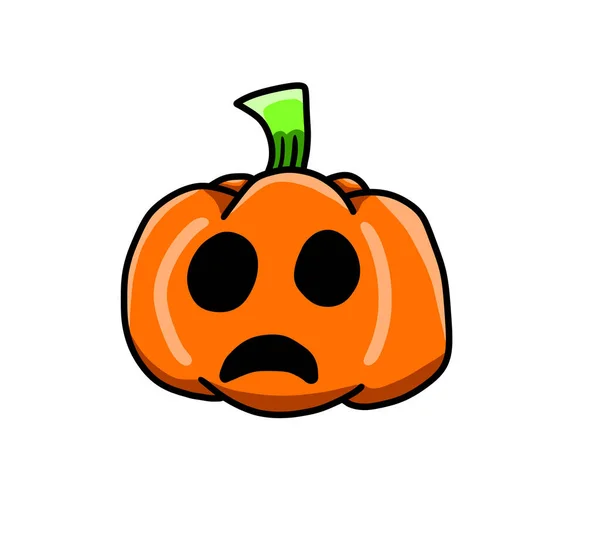 Digital Illustration Creepy Halloween Pumpkin — 스톡 사진