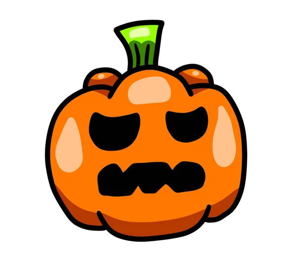 Digital Illustration Creepy Halloween Pumpkin — Stock fotografie