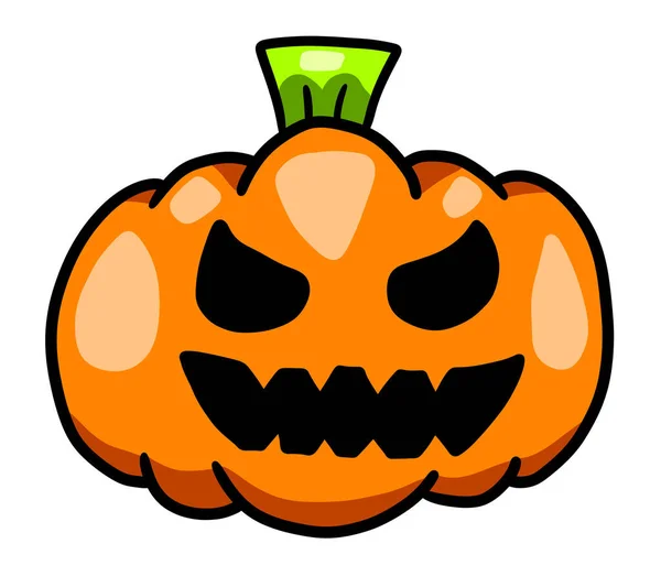 Digital Illustration Creepy Halloween Pumpkin — Stock Photo, Image