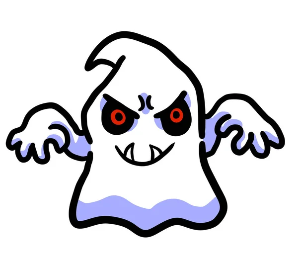 Digital Illustration Spooky Red Eyed Ghost — ストック写真