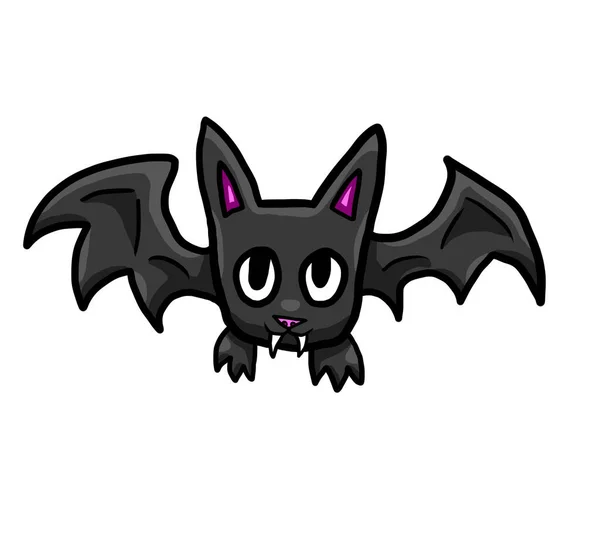 Digital Illustration Adorable Little Bat — Stockfoto