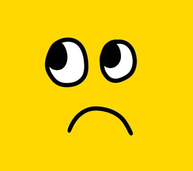 Digital illustration of a cartoon emoticon face background