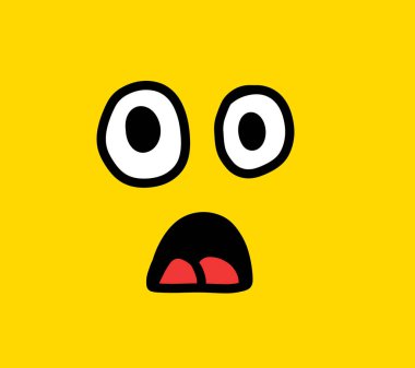 Digital illustration of a cartoon emoticon face background