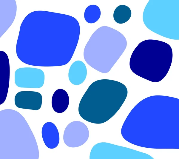 Digital Illustration Blue Contemporary Abstract Art Background — 图库照片