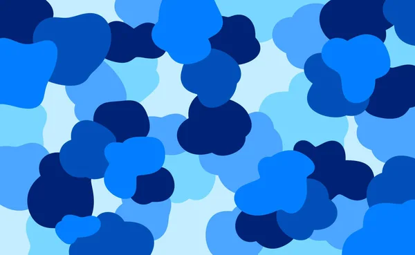 Digital illustration of a blue contemporary abstract art background