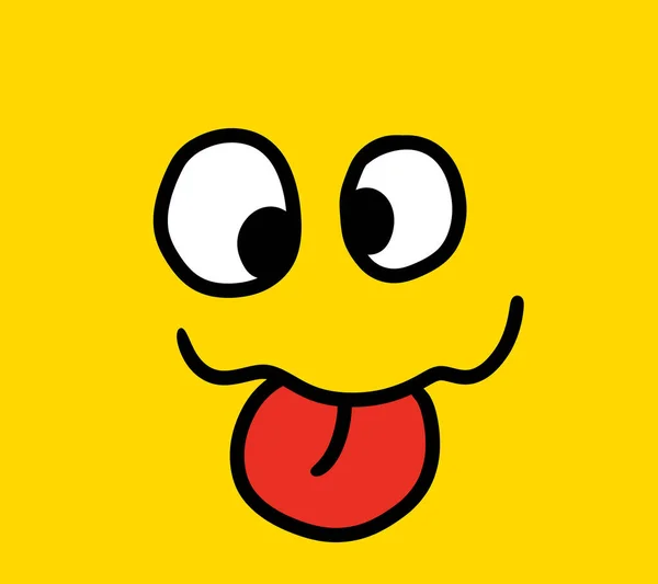 Digital illustration of a cartoon emoticon face background