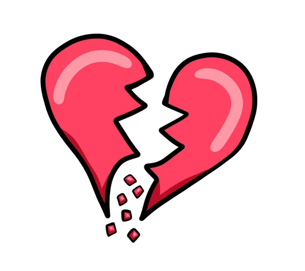 Digital Illustration Broken Heart — Stock Photo, Image