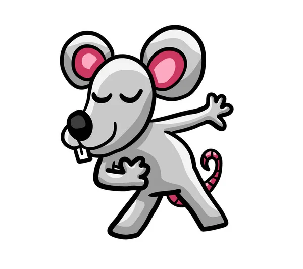 Digital Illustration Happy Mouse — Stock fotografie