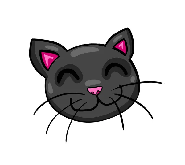 Digital Illustration Cat Emoticon — Fotografia de Stock