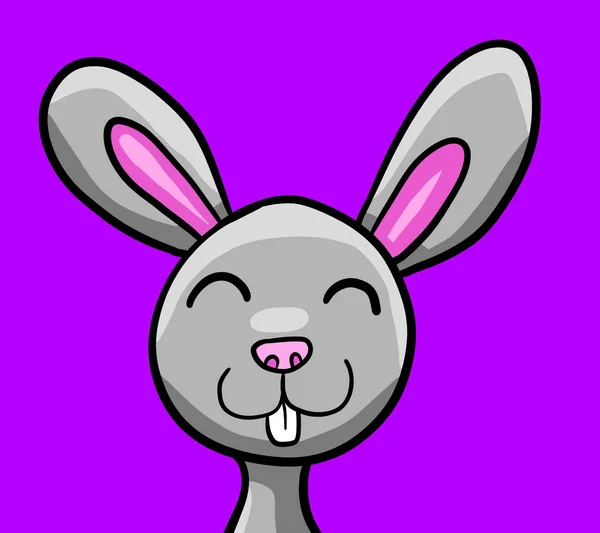 Digital Illustration Happy Bunny — Stockfoto