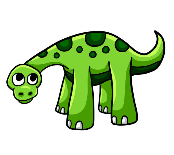 Digital illustration of a happy big dinosaur