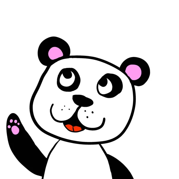 Digital illustration of a panda